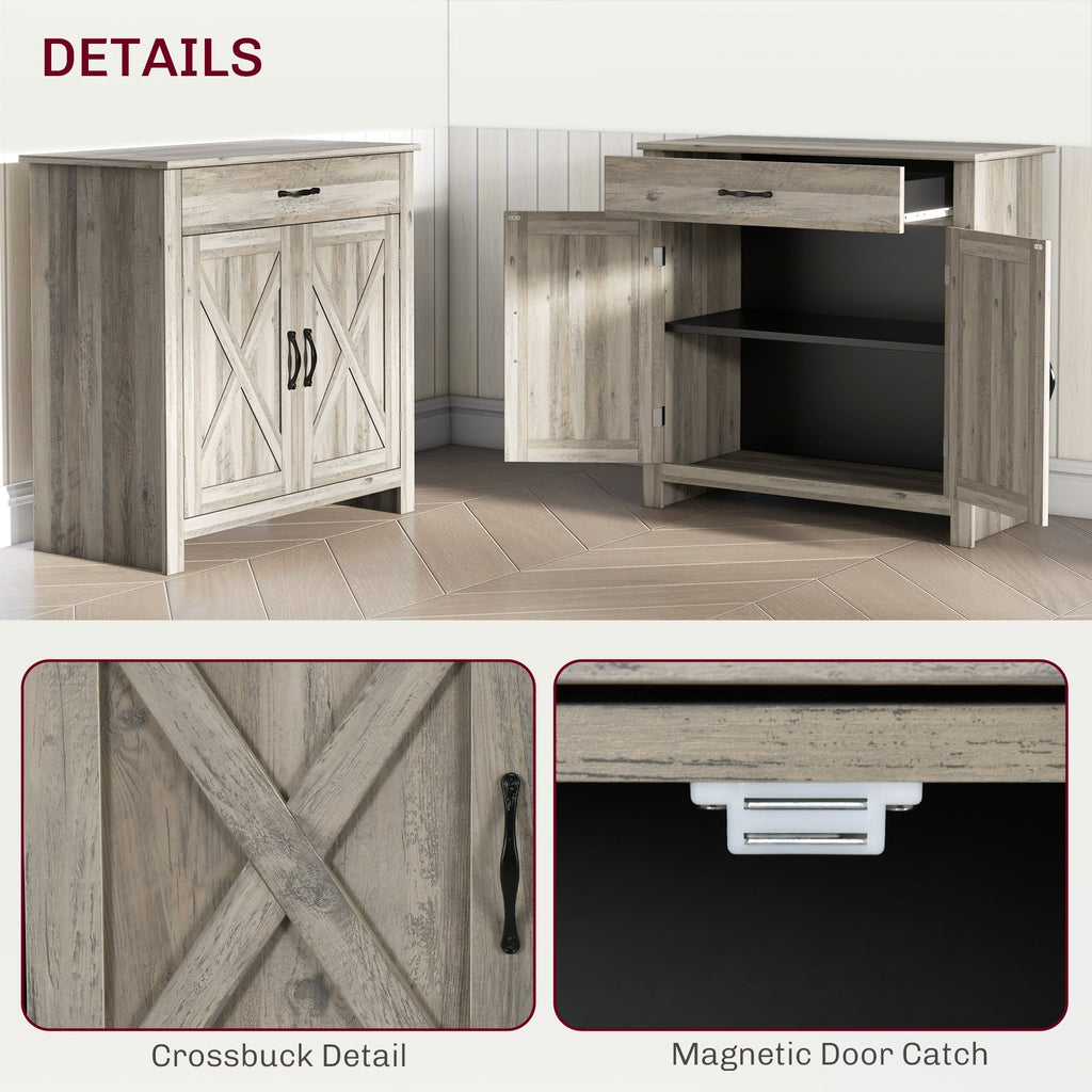Buffet style grange HOMCOM 32, meuble de rangement buffet, bar à café pour salon ou entrée