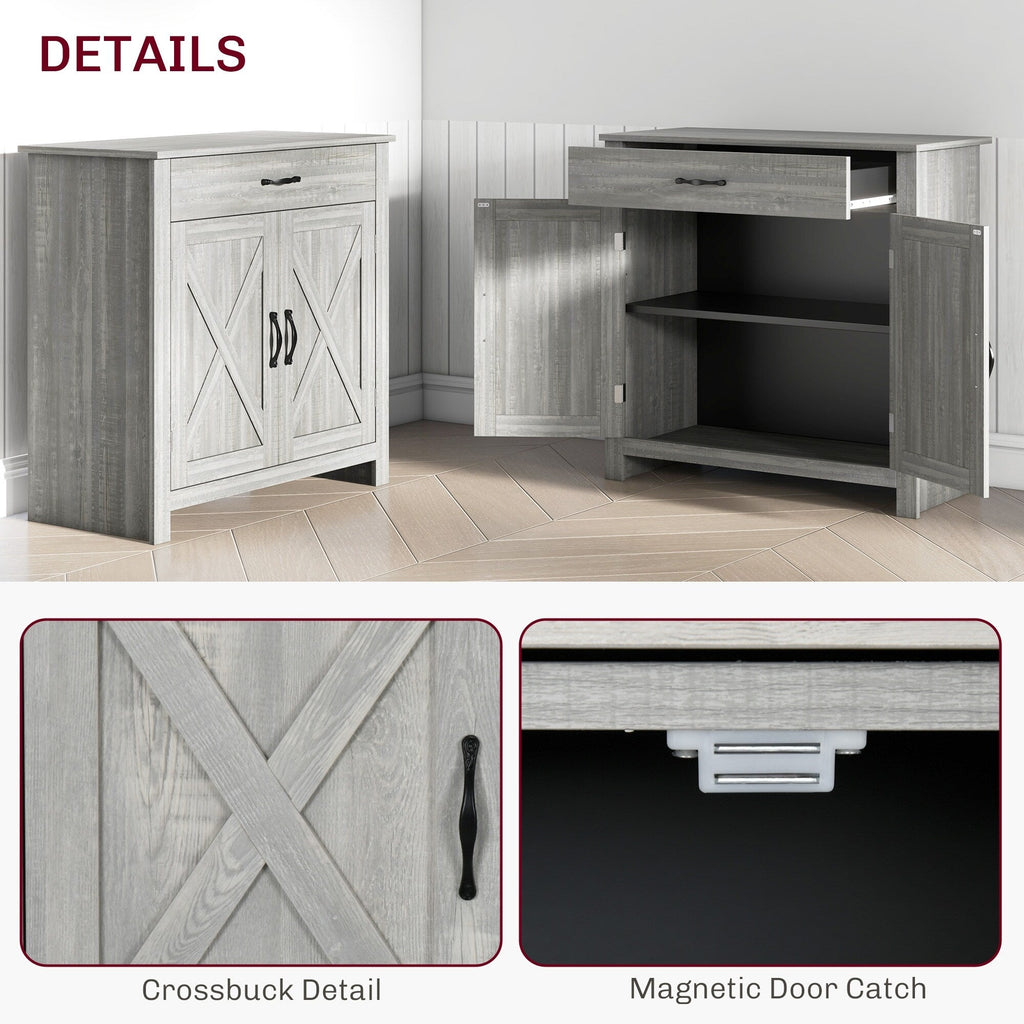 Buffet style grange HOMCOM 32, meuble de rangement buffet, bar à café pour salon ou entrée
