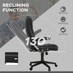 Fauteuil de bureau HOMCOM à 6 points de massage vibrant et chauffant, dossier haut en velours avec dossier inclinable