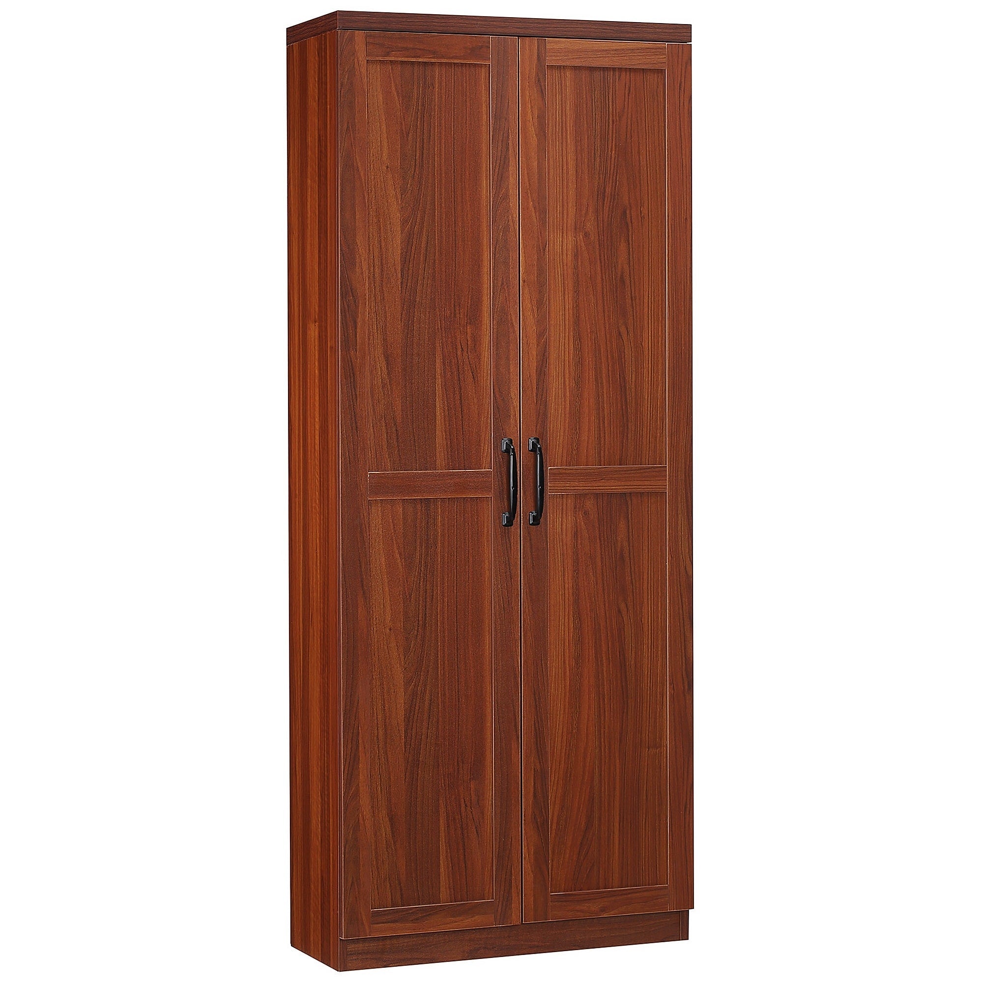 HOMCOM 63 Garde-manger de cuisine 2 portes, meuble de rangement indépendant avec étagères à 5 niveaux et 2 étagères réglables pour salle à manger