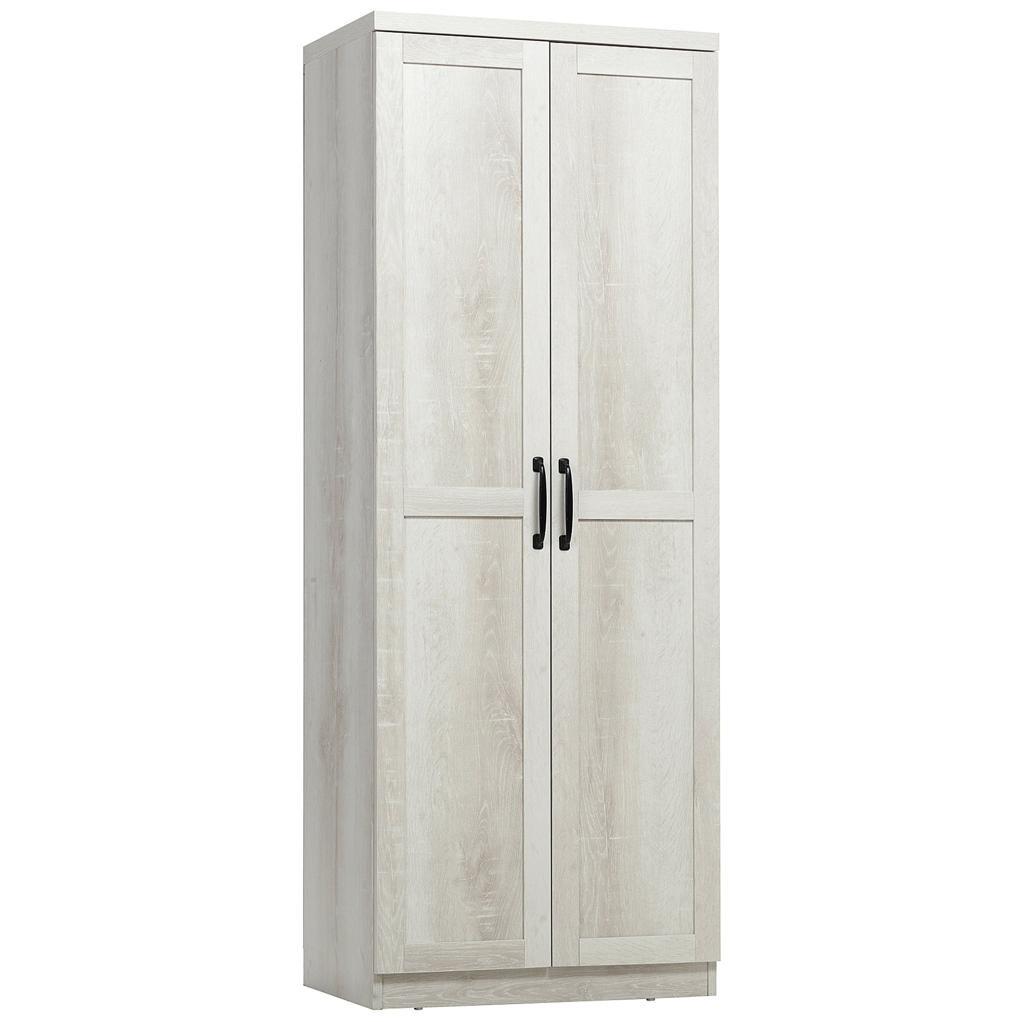 HOMCOM 63 Garde-manger de cuisine 2 portes, meuble de rangement indépendant avec étagères à 5 niveaux et 2 étagères réglables pour salle à manger