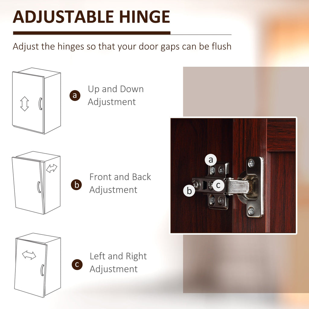 HOMCOM 63 Garde-manger de cuisine 2 portes, meuble de rangement indépendant avec étagères à 5 niveaux et 2 étagères réglables pour salle à manger