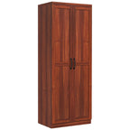 HOMCOM 63 Garde-manger de cuisine 2 portes, meuble de rangement indépendant avec étagères à 5 niveaux et 2 étagères réglables pour salle à manger