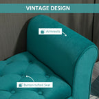 Banc ottoman de rangement capitonné HOMCOM, banc de lit rembourré avec accoudoirs roulés pour chambre, salon ou couloir