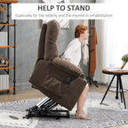 Fauteuil releveur électrique HOMCOM pour personnes âgées, fauteuil inclinable de salon surdimensionné avec télécommande