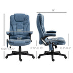 Fauteuil de bureau massant et vibrant HOMCOM à dossier haut avec 6 points de vibration, beige