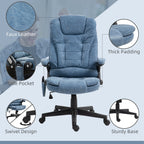 Fauteuil de bureau massant et vibrant HOMCOM à dossier haut avec 6 points de vibration, beige