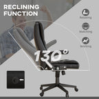 Fauteuil de bureau massant et vibrant HOMCOM à dossier haut avec 6 points de vibration, beige