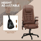 Fauteuil de bureau massant et vibrant HOMCOM à dossier haut avec 6 points de vibration, beige