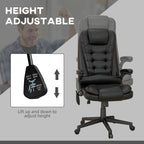 Fauteuil de bureau massant et vibrant HOMCOM à dossier haut avec 6 points de vibration, beige