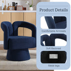 Fauteuils d'appoint pivotants à 360 degrés rembourrés Boucle de HOMEFUN