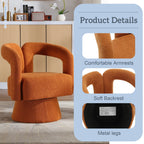 Fauteuils d'appoint pivotants à 360 degrés rembourrés Boucle de HOMEFUN