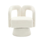 Fauteuils d'appoint pivotants à 360 degrés rembourrés Boucle de HOMEFUN