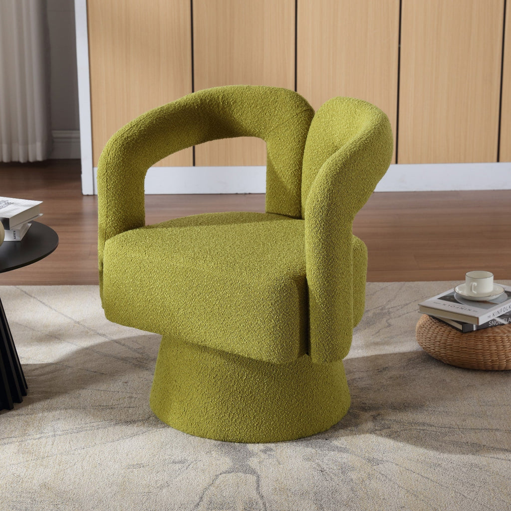 Fauteuils d'appoint pivotants à 360 degrés rembourrés Boucle de HOMEFUN