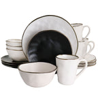 Service de table en grès martelé, 16 pièces, assorti