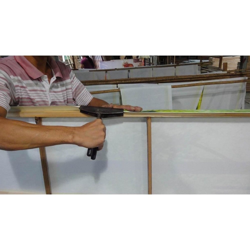 Paravent en bambou fait main de 6 pieds (Chine)
