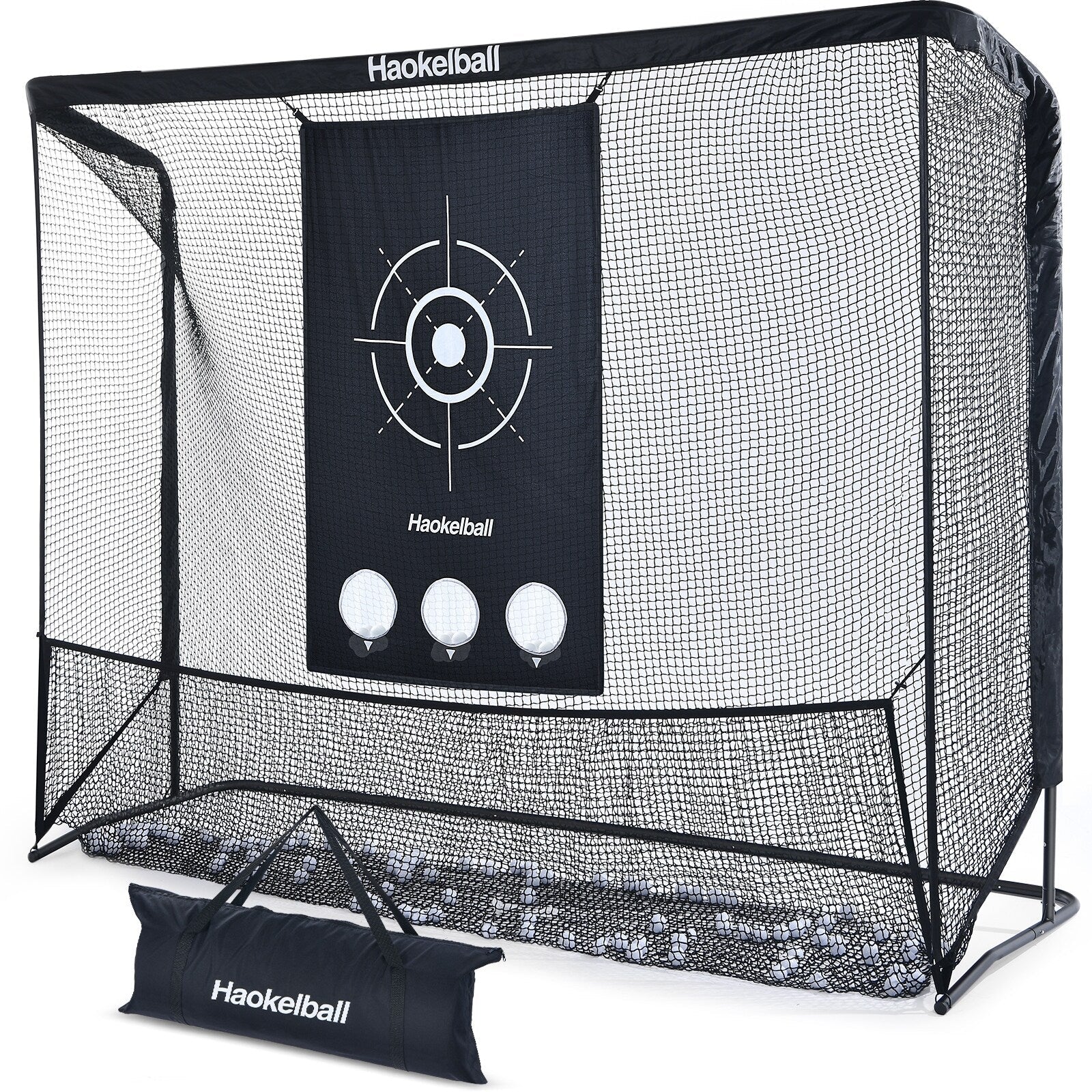 Filet de golf Haokelball 10x7,5 pieds Filet d'entraînement de golf avec tissu cible Filet de frappe de golf robuste