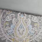 Ensemble de couette en coton gris à motif damassé Harbor House Hallie, 6 pièces