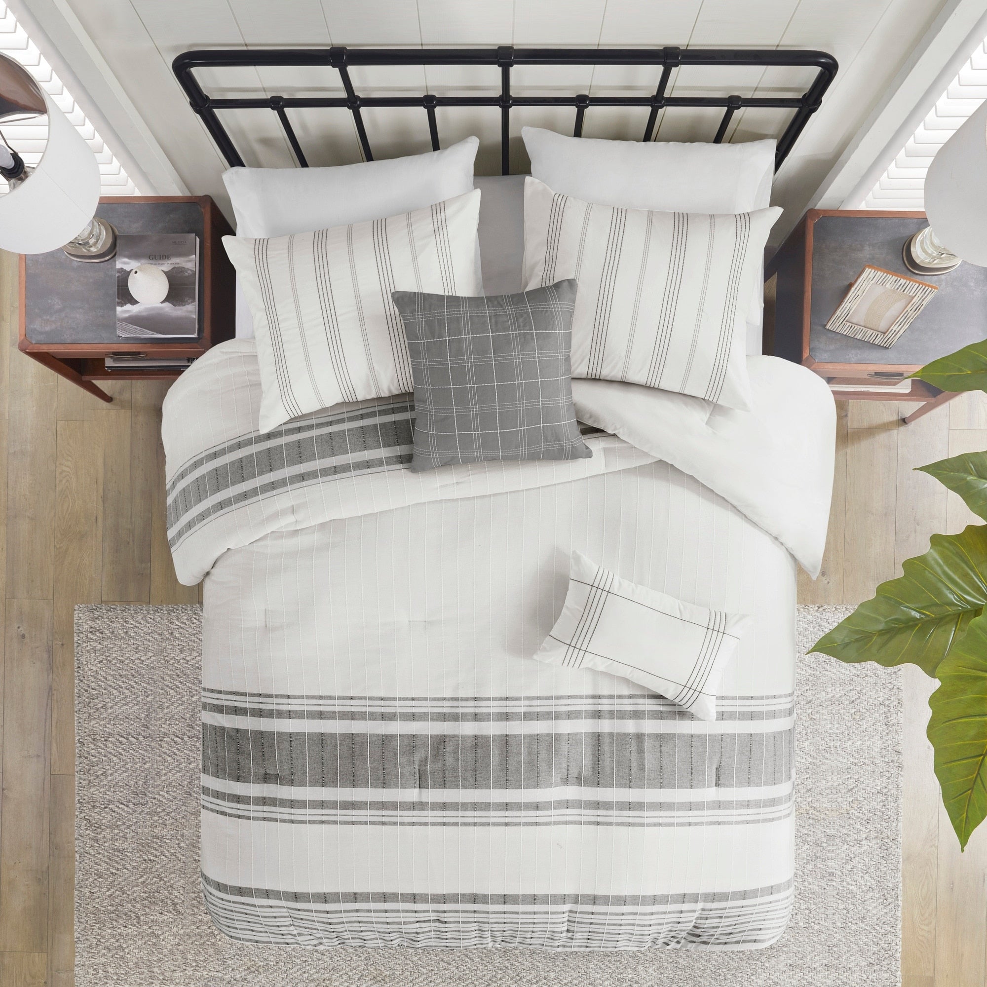 Ensemble de couette surdimensionnée en coton jacquard Harbor House Morgan, 6 pièces