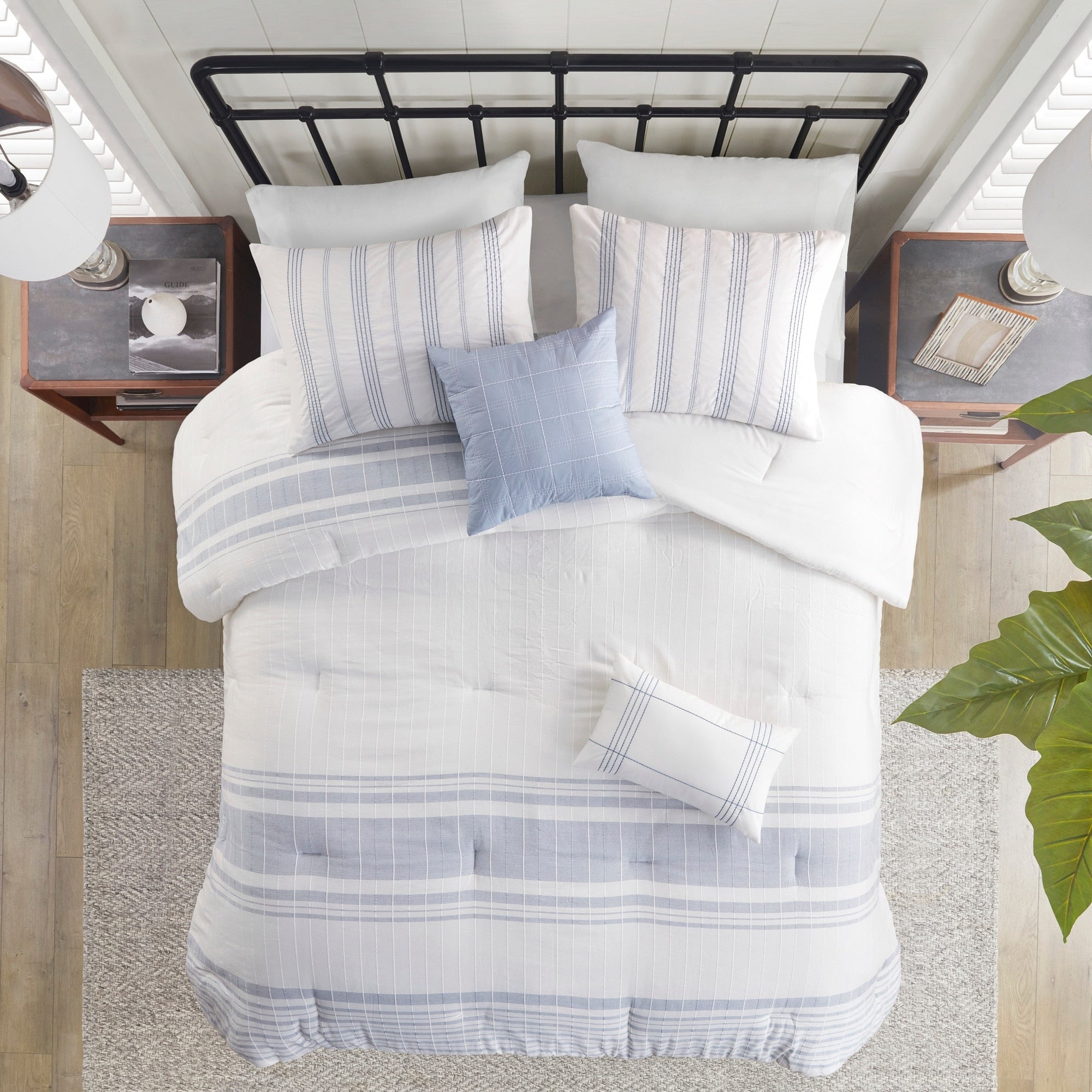 Ensemble de couette surdimensionnée en coton jacquard Harbor House Morgan, 6 pièces