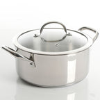 Batterie de cuisine robuste en acier inoxydable, 10 pièces