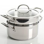 Batterie de cuisine robuste en acier inoxydable, 10 pièces