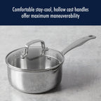 Batterie de cuisine en acier inoxydable Henckels Clad H3 10 pièces