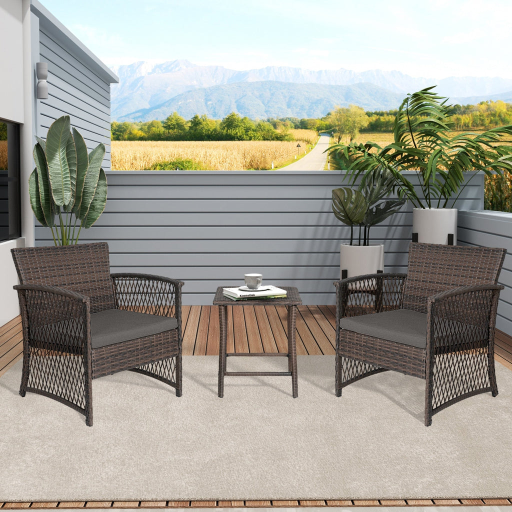 Ensemble de patio bistro en osier Heritage Outdoor 3 pièces
