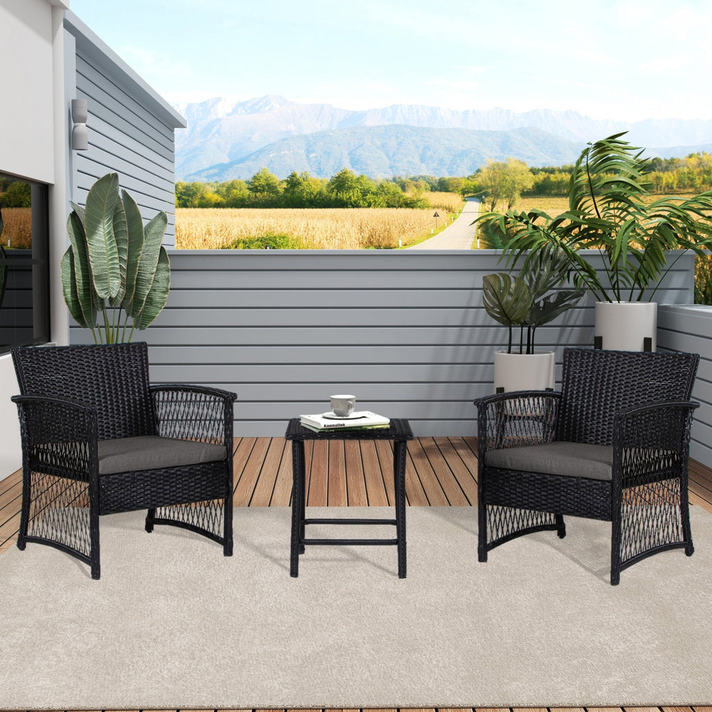 Ensemble de patio bistro en osier Heritage Outdoor 3 pièces