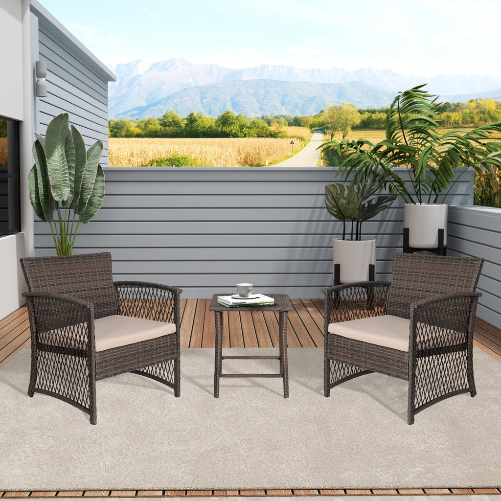 Ensemble de patio bistro en osier Heritage Outdoor 3 pièces