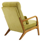 Chaise de loisirs à dossier haut en bois massif avec accoudoirs et dossier Chaise d'appoint