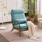 Chaise de loisirs à dossier haut en bois massif avec accoudoirs et dossier Chaise d'appoint