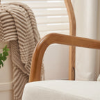 Chaise de loisirs à dossier haut en bois massif avec accoudoirs et dossier Chaise d'appoint