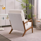 Chaise de loisirs à dossier haut en bois massif avec accoudoirs et dossier Chaise d'appoint