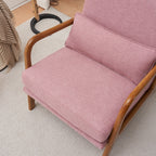 Chaise de loisirs à dossier haut en bois massif avec accoudoirs et dossier Chaise d'appoint