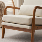 Chaise de loisirs à dossier haut en bois massif avec accoudoirs et dossier Chaise d'appoint