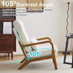 Chaise de loisirs à dossier haut en bois massif avec accoudoirs et dossier Chaise d'appoint