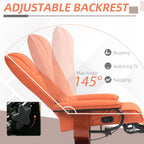 Fauteuil inclinable manuel pivotant et réglable en similicuir HomCom avec repose-pieds confortable et relaxant