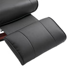 Fauteuil inclinable manuel pivotant et réglable en similicuir HomCom avec repose-pieds confortable et relaxant