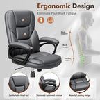 Chaise de bureau ergonomique Homall à dossier haut