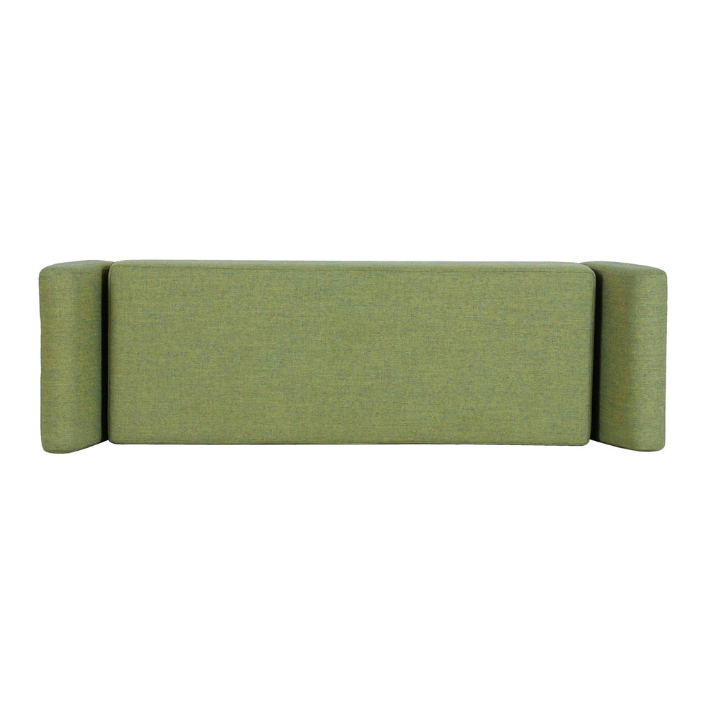 Banc de rangement moderne Sherpa avec pieds en bois HomePop