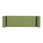 Banc de rangement moderne Sherpa avec pieds en bois HomePop