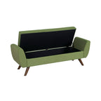 Banc de rangement moderne Sherpa avec pieds en bois HomePop