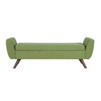 Banc de rangement moderne Sherpa avec pieds en bois HomePop