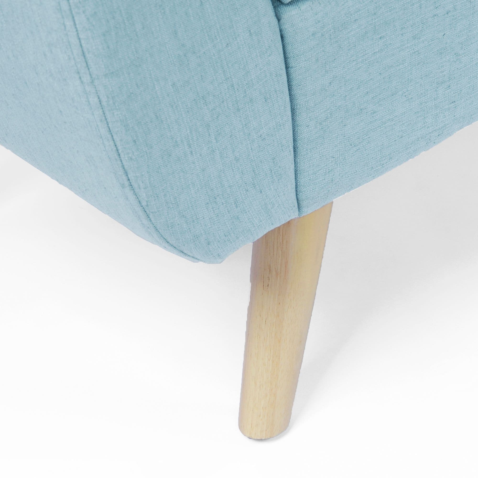 Banc de rangement moderne Sherpa avec pieds en bois HomePop