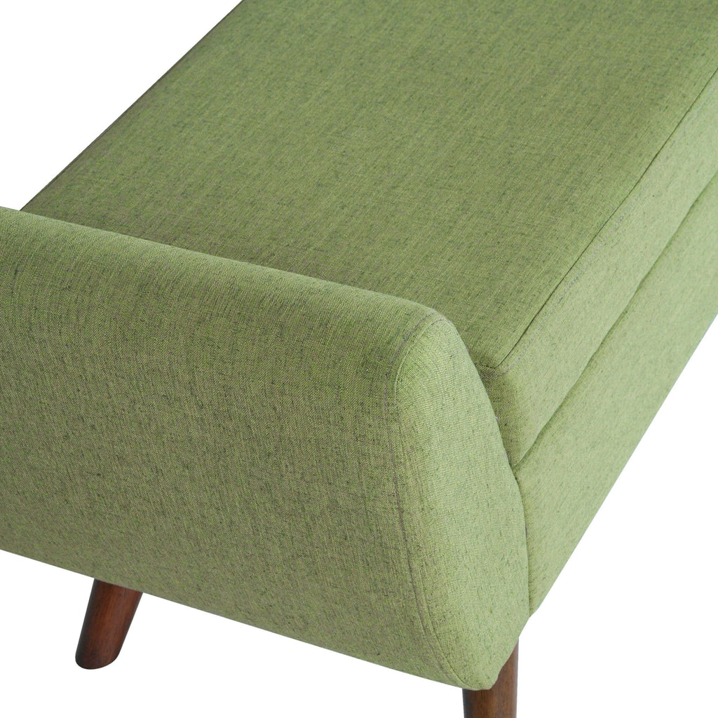 Banc de rangement moderne Sherpa avec pieds en bois HomePop