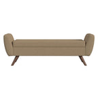 Banc de rangement moderne Sherpa avec pieds en bois HomePop