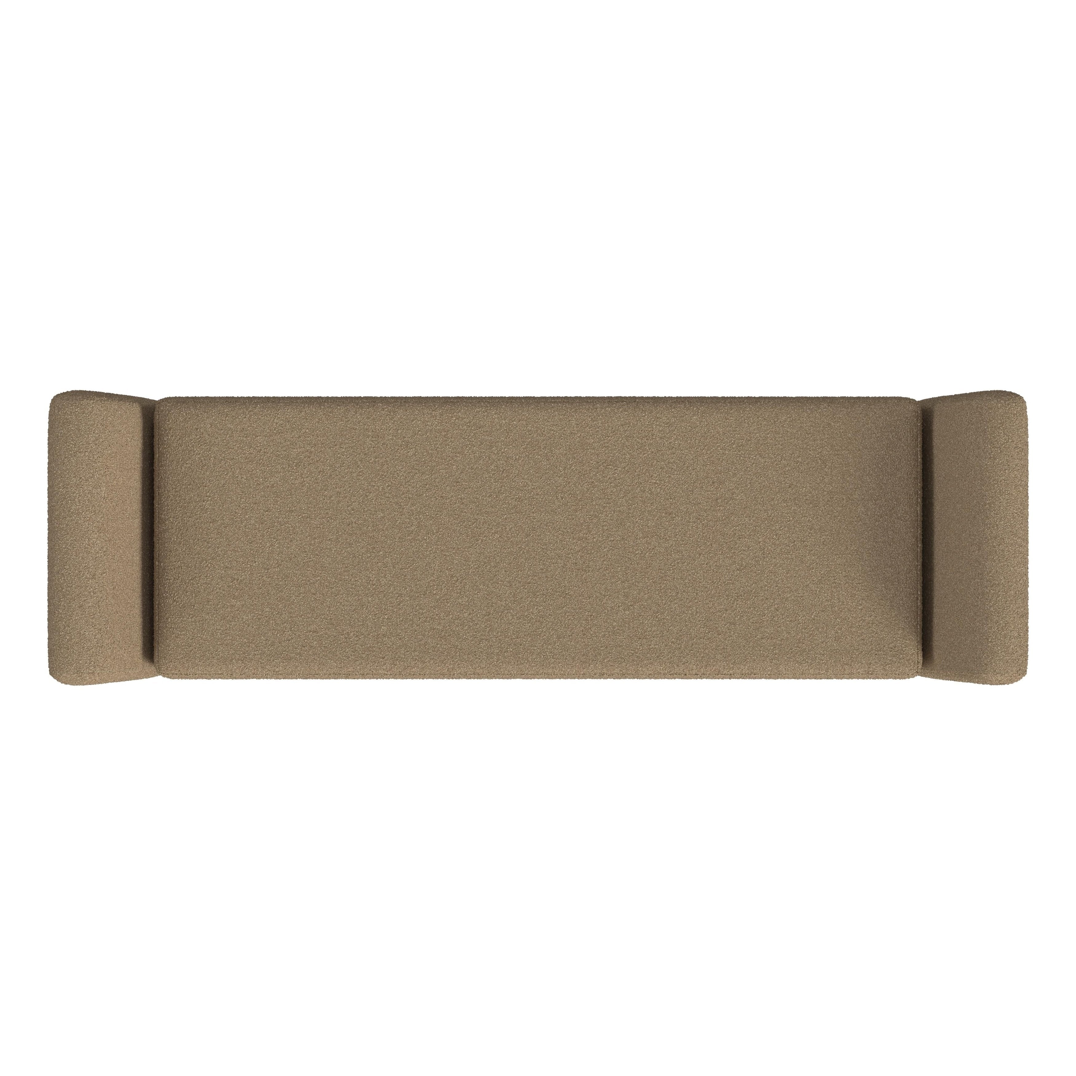 Banc de rangement moderne Sherpa avec pieds en bois HomePop