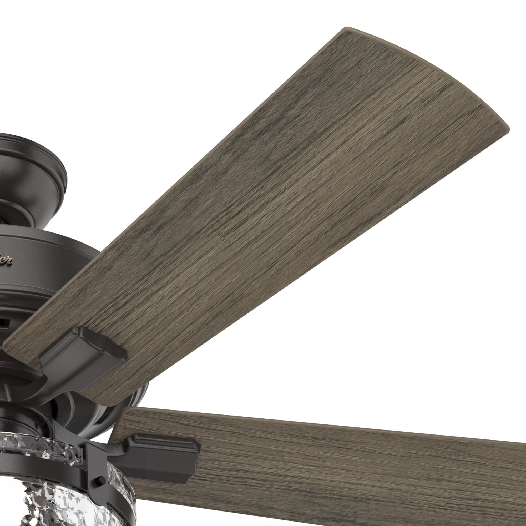 Ventilateur de plafond intérieur/extérieur Hunter 52 Canyon Ridge, éclairage LED, télécommande portative - Style campagnard, rustique, industriel