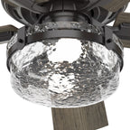 Ventilateur de plafond intérieur/extérieur Hunter 52 Canyon Ridge, éclairage LED, télécommande portative - Style campagnard, rustique, industriel